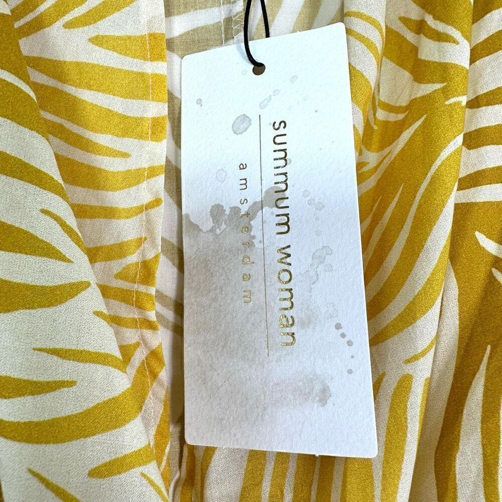 NEW Summum Woman Amsterdam Wrap Cotton Blouse Top EUR 40/ US 8 Palm Leaves Print - Picture 10 of 14